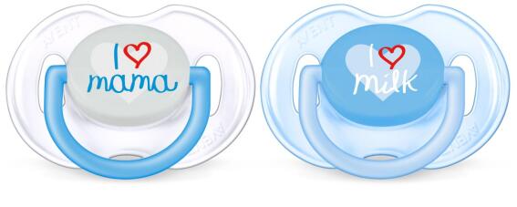 Philips Avent Πιπίλα Σιλικόνης Με Κρίκο Λευκό-Μπλε Classic Pacifiers 0-6m SCF172/512τμχ