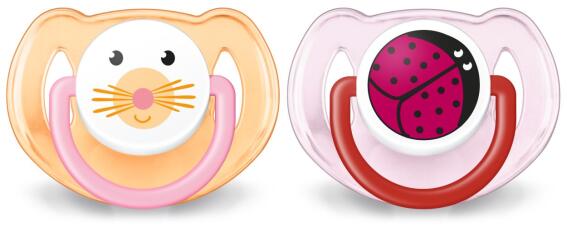 Philips Avent Πιπίλα Σιλικόνης με Κρίκο Animal Pacifiers 6-18m ΣιλικόνηςSCF182/15 2τμχ