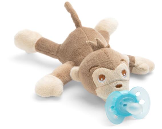 Philips Avent Snuggle Μαϊμού με Ορθοδοντική Πιπίλα Σιλικόνης με Κρίκο 0-6m SCF348/12