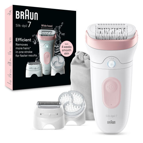 Braun Αποτριχωτική Μηχανή Wet&Dry + 5 Εξαρτήματα SE7-060