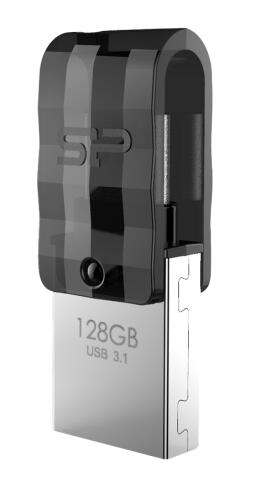 SILICON POWER Dual USB Flash Drive C31 USB 3.1 & Type C 128GB μαύρο