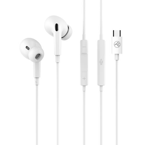 Tellur Attune In-ear Handsfree με Βύσμα USB-C Λευκό