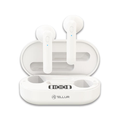 Tellur TLL511411 Earbud Bluetooth Handsfree Ακουστικά με Θήκη Φόρτισης Λευκά