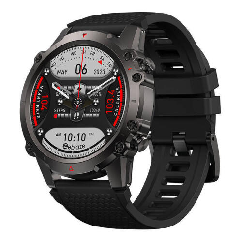ZEBLAZE smartwatch Vibe 7 Lite heart rate 1.47" IPS 3ATM/IP69K μαύρο