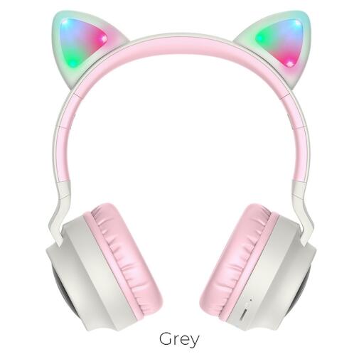 HOCO W27 Wireless Ακουστικά Stereo  Cat ear 300mAh Micro SD και AUXΑ