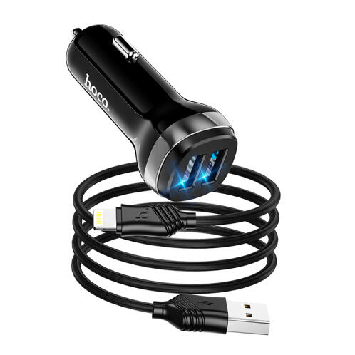 HOCO Z40 Superior Φορτιστής Αυτοκινήτου  2.4A, 2xUSB set(Lightning)