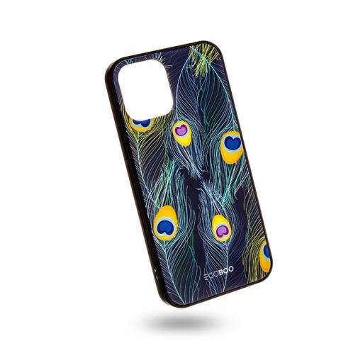 EGOBOO Case Glass TPU Peacock (iPhone 12/12 pro)