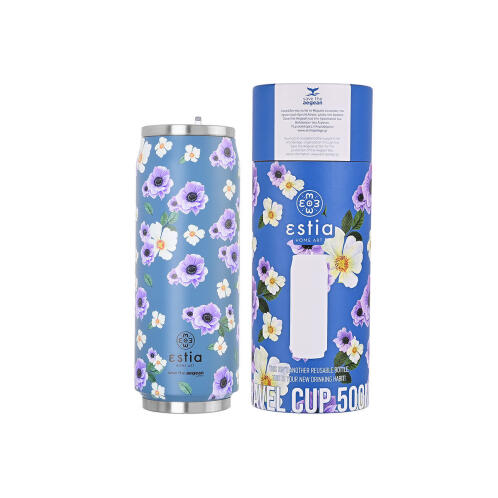 Estia Θερμοσ Travel Cup Save The Aegean 500ml Garden Blue 01-16807