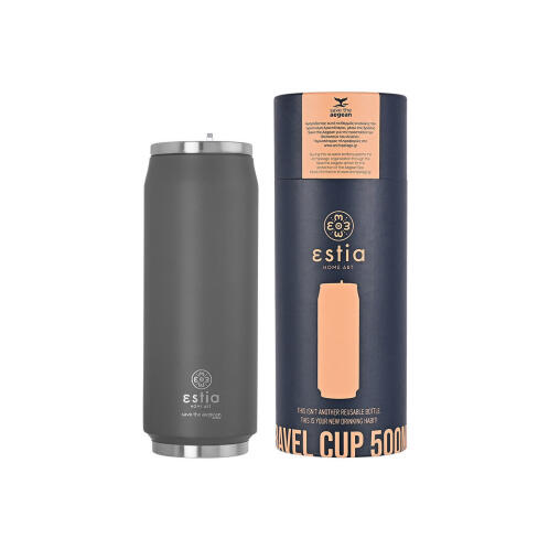 Estia Coffee flask Save the Aegean Grey matte 500ml