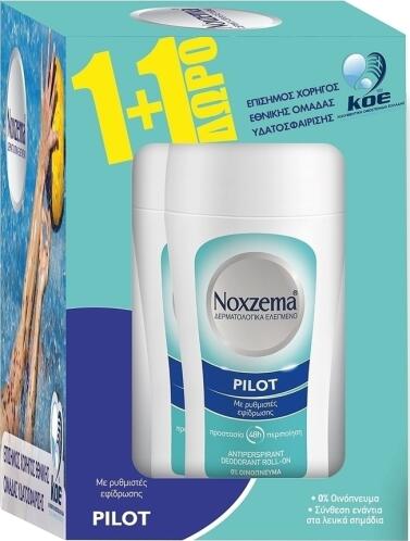 Noxzema Pilot Αποσμητικό 48h σε Roll-On 2x50ml