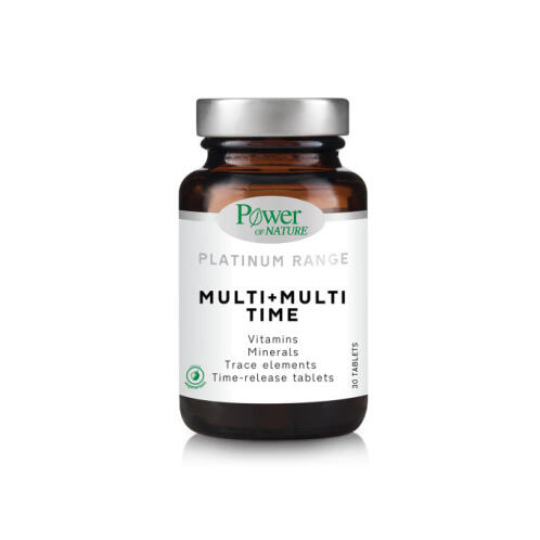 Power Of Nature Platinum Range Multi+Multi Time Βιταμίνη για Ενέργεια & Ανοσοποιητικό 30 ταμπλέτες