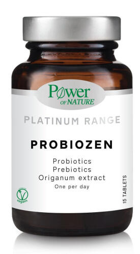 Power Of Nature Platinum Range Probiozen με Προβιοτικά και Πρεβιοτικά 15 ταμπλέτες