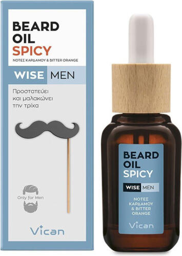 Vican Λάδι Περιποίησης για Γένια και Μουστάκι Wise Men Spicy 30ml