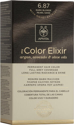 Apivita My Color Elixir 6.87 Βαφή Μαλλιών Ξανθό Σκούρο Περλέ Μπεζ