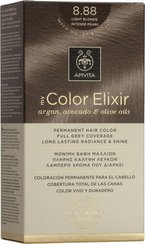 Apivita My Color Elixir Σετ Βαφή Μαλλιών Χωρίς Αμμωνία 8.88 Ξανθό Ανοιχτό Έντονο Περλέ 125ml