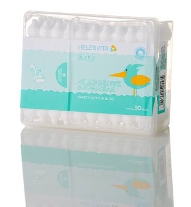 Helenvita Baby Cotton Buds Μπατονέτες Ασφαλείας 50τεμ