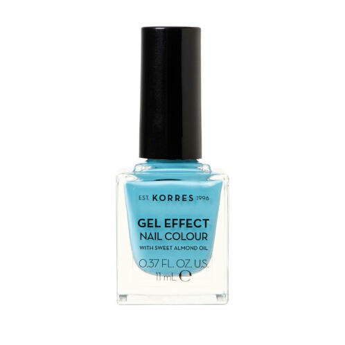 Korres Gel Effect Gloss Βερνίκι Νυχιών Μακράς Διαρκείας Γαλάζιο 81 Oceanid 11ml