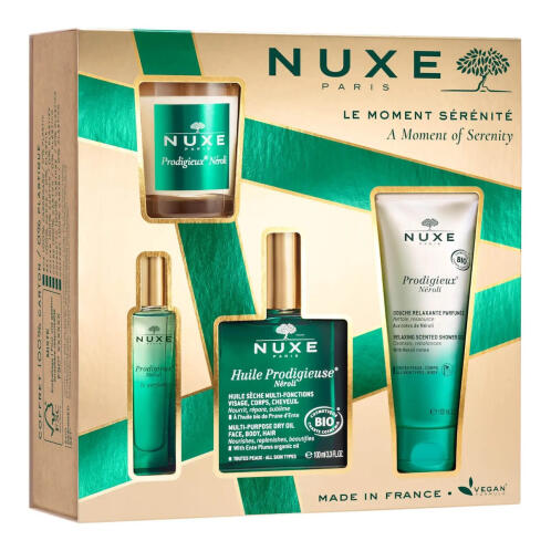 Nuxe - Σετ Περιποίησης Huile Prodigeuse Neroli Ξηρό Λάδι 100ml + Αφρόλουτρο 100ml + Άρωμα 15ml + Αρωματικό Κερί 70gr