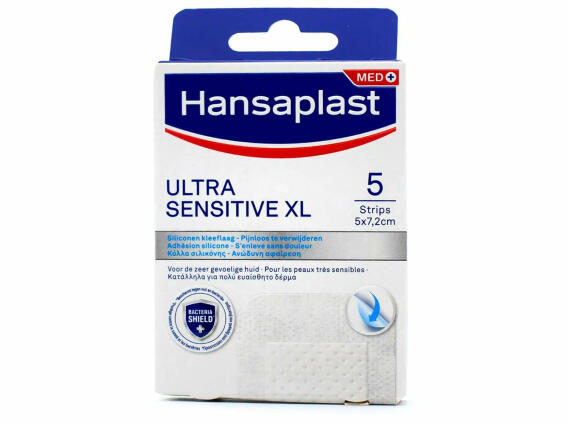 Hansaplast Αποστειρωμένα Αυτοκόλλητα Επιθέματα Ultra Sensitive XL 5x7.2cm 5τμχ