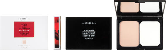 Korres Wild Rose Brightening Second Skin Powder WRP2 Άγριο Τριαντάφυλλο Πούδρα 10gr