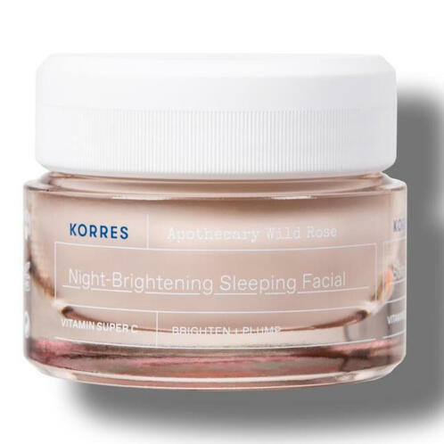 Korres Apotherapy Wild Rose Night Brightening Sleeping Κρέμα Προσώπου Νυκτός για Ενυδάτωση & Αντιγήρανση με Υαλουρονικό Οξύ & Βιταμίνη C 40ml