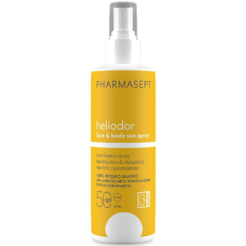 Pharmasept Heliodor Αντηλιακή Λοσιόν Προσώπου και Σώματος SPF50 σε Spray 165gr