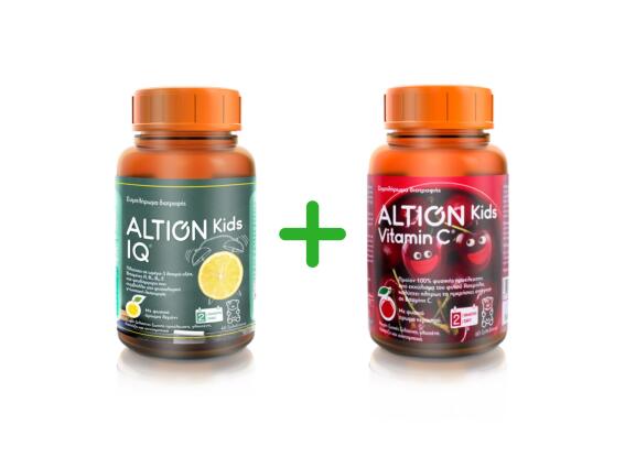 Altion Kids IQ 60 ζελεδάκια + Altion Kids Vitamin C 60 ζελεδάκια (1+1 Δώρο)