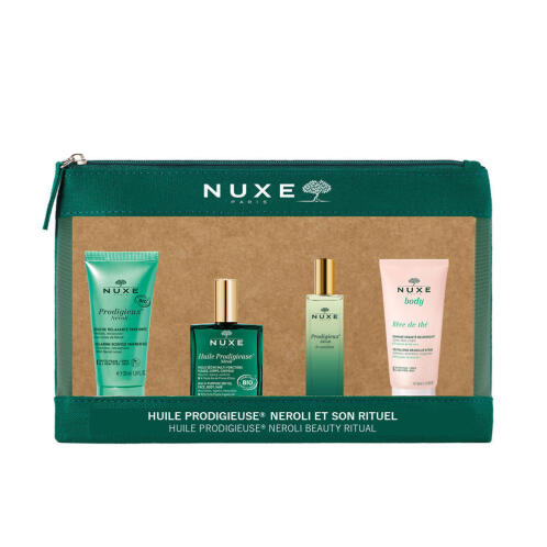 Nuxe Huile Prodigieuse Neroli Beauty Ritual Promo Αφρόλουτρο 30ml, Ξηρό Λάδι 30ml, Γυναικείο Άρωμα 15ml, Scrub Σώματος 30ml