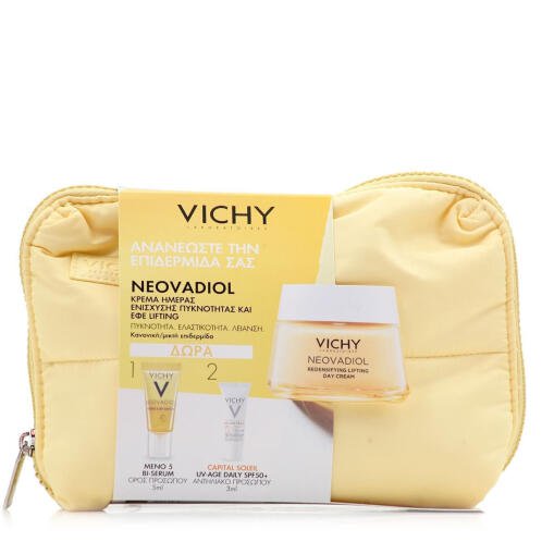 Vichy Promo Νeovadiol Redensifying Cream Αντιγηραντικη Κρεμα Προσωπου Ημερας 50ml & Neovadiol Meno 5 Bi-serum 5ml & Αντηλιακο Προσωπου Capital Soleil Uv Age Daily Spf50+