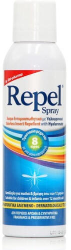 Uni-Pharma Repel Άοσμη Εντομοαπωθητική Λοσιόν σε Spray Κατάλληλη για Παιδιά 150ml