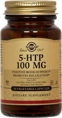 Solgar 5-HTP Complex 100mg (90veg.caps) - Συμπλήρωμα Διατροφής για Υγιές νευρικό σύστημα