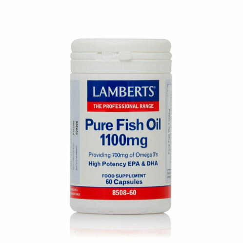 Lamberts Pure Fish Oil Ιχθυέλαιο High Potency EPA & DHA 1100mg 60 κάψουλες