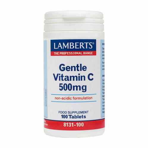 Lamberts Gentle Vitamin C Βιταμίνη για Ενέργεια & Ανοσοποιητικό 500mg 100 ταμπλέτες