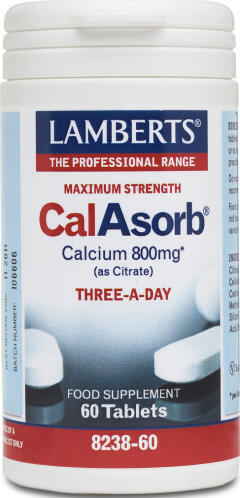 Lamberts Calasorb Calcium 800mg Συμπλήρωμα Ασβεστίου με Βιταμίνη D3 60 Ταμπλέτες