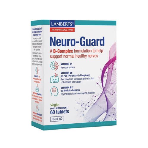 Lamberts Neuro-Guard Βιταμίνη για την Υγεία του Νευρικού Συστήματος 12mg 60 ταμπλέτες