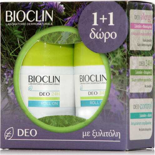 Bioclin Deo Αποσμητικό 24h σε Roll-On 2x25ml (1+1 Δώρο)