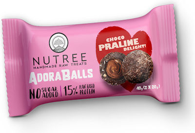 Nutree Adoraballs Μπάρα με 40g Πρωτεΐνης & Γεύση Choco Praline Delight 40gr