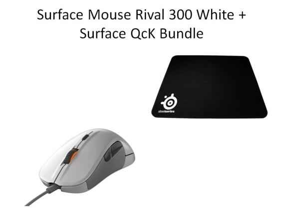 Steelseries Bundle Mouse Rival 300 (White) & Surface Qck DCA.P/C.06137