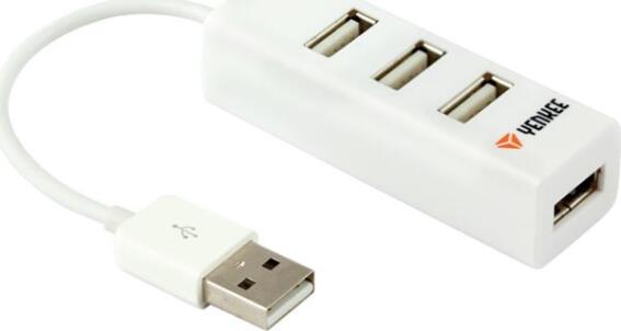 YHB 4001WH Yenkee High-Quality 4-Port USB Hub White