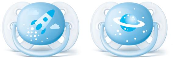 Philips Avent Πιπίλα Σιλικόνης με Κρίκο Ultra Soft Pacifier SCF222/20 0-6m SCF222/20 2τμχ