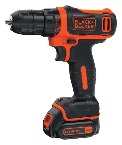 Black+Decker Δραπανοκατσάβιδο 10.8V Lithium-ion και φορτιστή 1Amp BDCDD12K1-QW