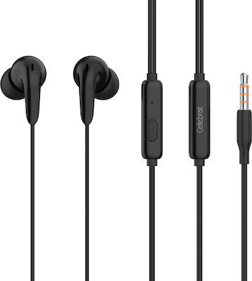 CELEBRAT earphones με μικρόφωνο G26 3.5mm 1.2m μαύρα