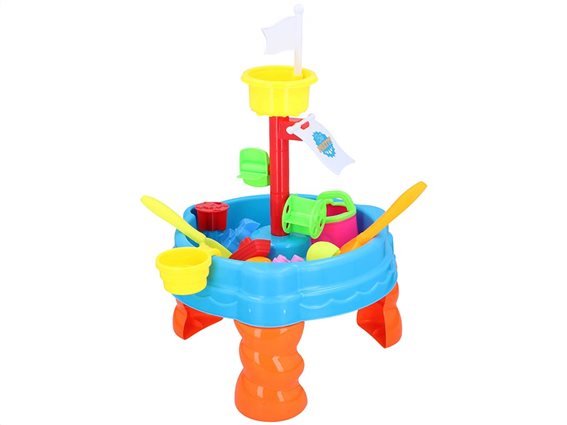 Eddy Toys Σετ Παιδικό επιτραπέζιο παιχνίδι νερού και άμμου 22 τεμαχίων, 38x38x58.5cm