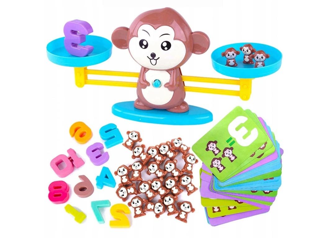Εκπαιδευτικό Παιχνίδι Πράξεων Ζυγαριά Μαϊμού για παιδιά προσχολικής ηλικίας, 26x16x14 cm