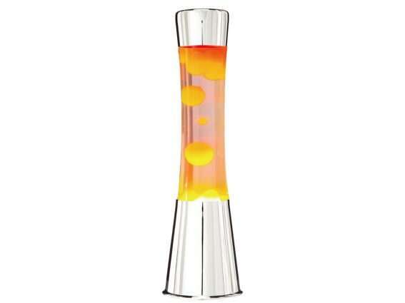 Ρετρό Διακοσμητικό Φωτιστικό Λάβας Lava Lamp Ισχύος 35W σε Πορτοκαλί χρώμα Ύψους 40 cm, Magma Lamp