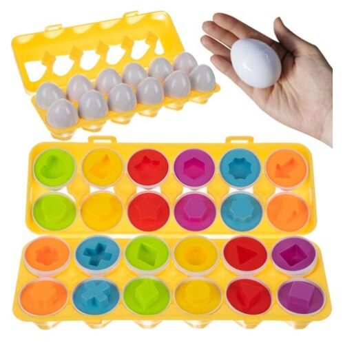 Σετ Εκπαιδευτικό Παιδικό Πάζλ Αυγών 12 Τεμαχίων, 29.3x10.5x7 cm