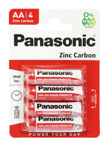 PANASONIC μπαταρίες Zinc Carbon AA/LR6 1.5V 4τμχ
