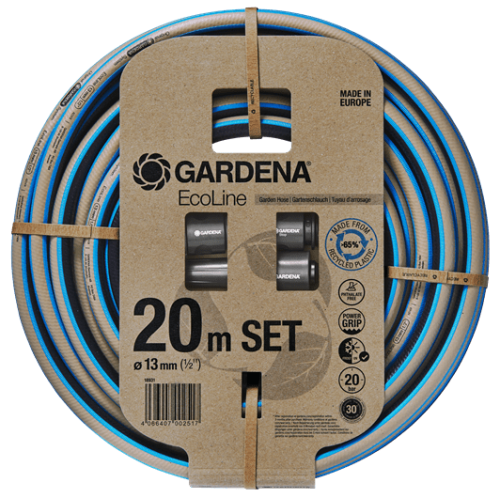 Gardena 18931-20 Λάστιχο Ecoline 1/2" - 20m σετ με συνδέσμους & ακροφύσιο
