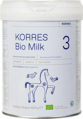 Korres Bio Milk 3 Βιολογικό Αγελαδινό Γάλα για Νήπια και Μεγάλα Παιδιά (από 12 μηνών) 400g.
