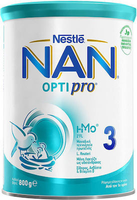 Nestle NAN 3 OptiPro Γάλα σε Σκόνη 1-3 Χρόνο Ζωής 800gr